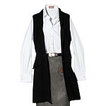 Cotton-polyester vest, Yaya Aflalo.