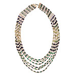 18kt gold necklace with green tourmaline beads, Me & Ro.