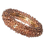 18kt gold cuff with andalusite beads and diamond clasp, Me & Ro.