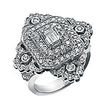 Diamond and 18kt white gold Harlow ring, Penny Preville.