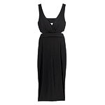 Stretch wool gabardine dress, Black Halo.