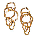 Gold-plated earrings, Kara Ross.