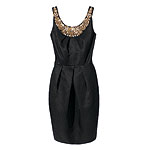 Satin dress with sequins, Shoshanna.