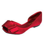 Satin d'Orsay flats, Madison Harding.