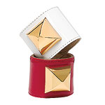 Giant stud patent leather cuff, CC Skye.