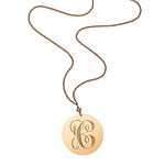 Gold-filled Vintage Monogram necklace, Delicate Raymond.