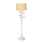 Sibley aluminum-and-iron floor lamp base and Hardback Drum Linen lamp shade, Anthropologie, Lamps Plus.