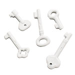 Decorative porcelain keys, Black Ink.