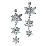 Cubic zirconia Star Drop earrings, Express.