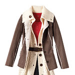 Faux shearling jacket, J. Jill.