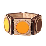Carved wood bracelet, Juko at Supplements NY.