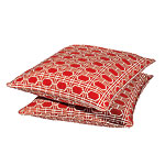 Cotton-linen grid-print pillow covers, Pottery Barn.