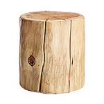 Natural tree stump side table, West Elm.