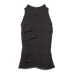 Silk top in black, Vince.