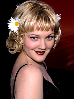 Drew Barrymore, 1998, transformation, celebrity hair, celebrity makeup
