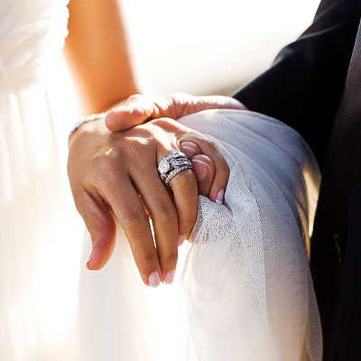  engagement ring with a 14ktgold princesscut diamond wedding band