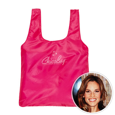 Hilary Swank, Chico Bag, tote bag, green bag, green stars, reusable bag
