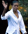 Michelle Obama wearing Azzedine Alaïa