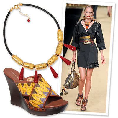 SUMMER STYLE A-Z, G is for Global Accents, Diane Von Furstenberg wedges, Hilary London necklaces
