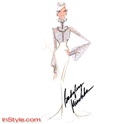 Vintage Fashion Sketches on Badgley Mischka   Fashion Designers Sketch Bella S Wedding Dress   The