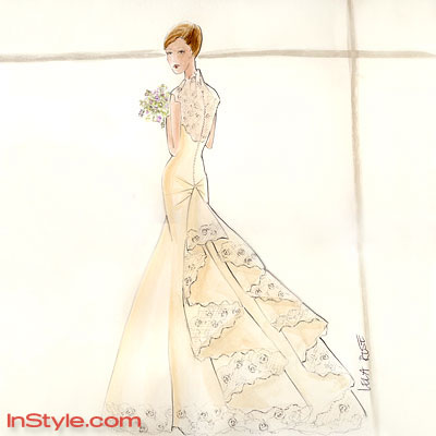 Bella Wedding Photography on Lela Rose   Fashion Designers Sketch Bella S Wedding Dress   The