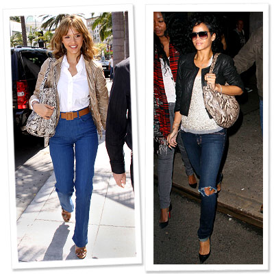 Jessica Alba - Tod's - Rihanna - Devi Kroell - Snakeskin - Best Bags - Fall 09 - Trends