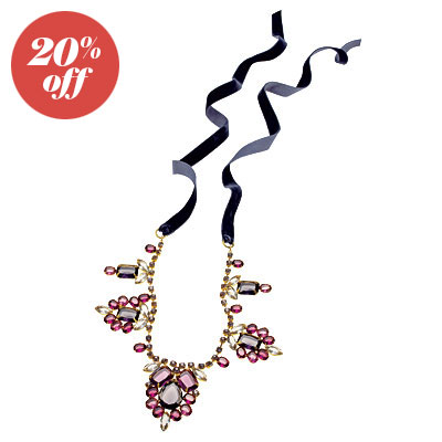 Stella & Dot - velvet tie necklace