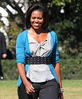 Michelle Obama wearing Loree Rodkin