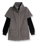 Loeffler Randall Knit Combo Coat