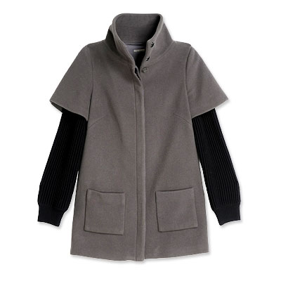 Loeffler Randall Knit Combo Coat