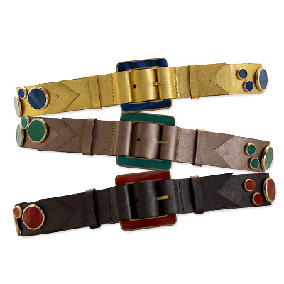 Meredith Wendell Color Block Metallic Belts Meredith Wendell Color Block Metallic Belts