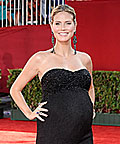 Heidi Klum wearing Marchesa