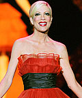Tori Spelling wearing Betsey Johnson