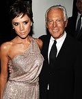 Victoria Beckham in Armani, Giorgio Armani, Armani flagship store opening, New York City, Fall 2009 Fashion Week