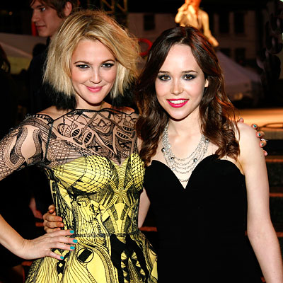 altTag= Drew Barrymore in Alexander McQueen and Ellen Page - Premiere of Whip It - Toronto Film Festival