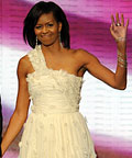 Michelle Obama wearing Loree Rodkin