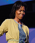 Michelle Obama wearing Loree Rodkin