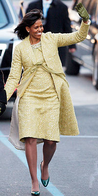 Michelle Obama wearing Jimmy Choo