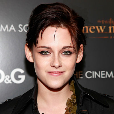 Kristen Stewart's Punky Crop THE STYLE A casual updo with textured,