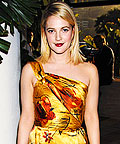 Drew Barrymore wearing Alberta Ferretti