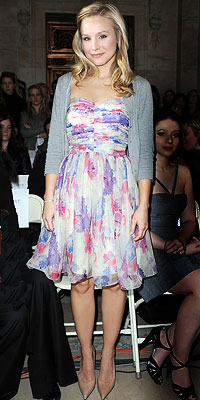 Gossip Girl's Kristen Bell in spring floral print dress