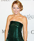 Becki Newton wearing Yves Saint Laurent