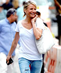 Cameron Diaz carrying a Balenciaga bag