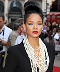 Rihanna wearing Alexander McQueen