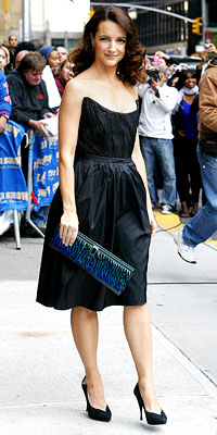 Kristin Davis with a Raven Kauffman Couture bag Kristin Davis with a Raven Kauffman Couture bag