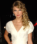 Taylor Swift wearing Carmen Marc Valvo