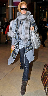 Rihanna wearing Devi Kroell
