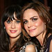 Zooey Deschanel in Elie Saab, Emily Deschanel in Herve Leroux, 2009 InStyle Oscar Viewing Party, Academy Awards, fashion