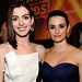 Anne Hathaway in Gianfranco Ferre and Penelope Cruz in Yves Saint Laurent, 2009 Critics Choice Awards, Los Angeles