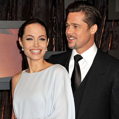 angelina jolie and brad pitt. Angelina Jolie in Max Azria